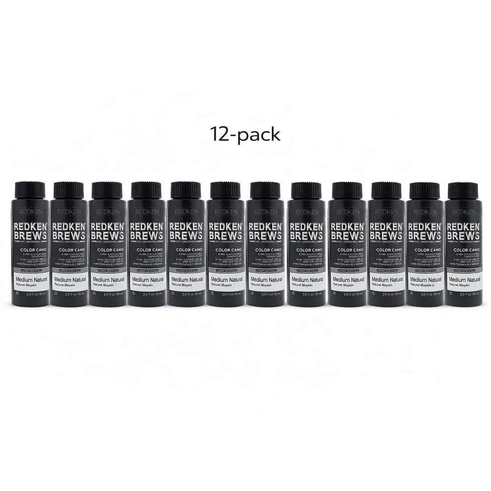 12x Redken Brews FOR MEN 5 minute Color Camo Gray Camouflage - Medium Natural